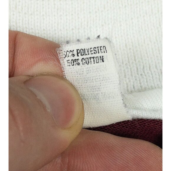 Fred Perry Polo Shirt Men's XL Striped Burgundy White Sportswear Made in USA 80s - Picture 8 of 12